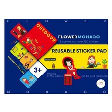 FLOWER MONACO 益智靜電貼 3歲以上適用 300g, 戶外 多色