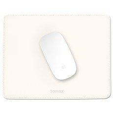 Soymix 皮革鼠標墊方形 SOL5S, 象牙白, 1入