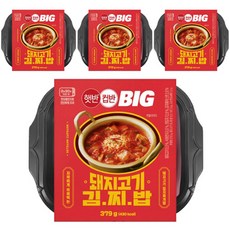 햇반 컵반 돼지고기 김찌밥, 379g, 4개