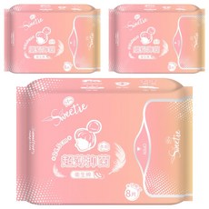 Sweetie 舒芯 超薄抑菌衛生棉 日用型, 24.5cm, 8片, 3包