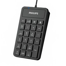 PHILIPS 飛利浦 有線數字鍵盤, SPK6106, 黑色
