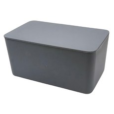 加大密封口罩紙巾收納盒, 多功能收納 防塵衛生 翻蓋設計 大開口設計 夾層矽膠圈設計 卡口設計, 極簡灰, 1個