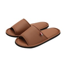 Arnaldo Bassini 皮製室內拖鞋, L(270mm), 棕色, 2雙