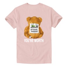 아우라큐 20수 트임 택곰돌이 통기성 반팔 티셔츠