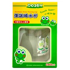 DOOBY 大眼蛙 彈跳喝水杯, 8個月以上適用, 240cc, 1個, 顏色隨機
