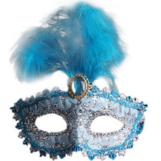 Lumiere Luce 文藝復興時期化裝舞會面具, 1個, 藍色