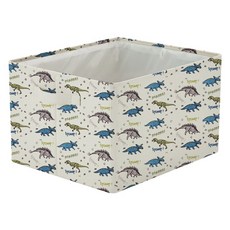 恐龍圖案玩具娃娃收納籃, 1個, 混合色