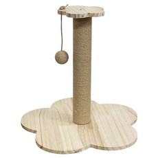 花型劍麻貓抓柱/吉象貓抓球 實木 寵物/逗貓/貓咪玩具 大花底, 50 x 30cm, 基礎款, 1個