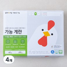가농 무항생제 인증 오메가 1+등급 특란 1.2kg, 20구, 4개