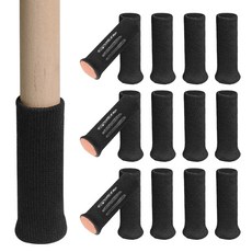 Modern More 防滑防噪音椅子餐桌腳套 黑色 16入, 1套