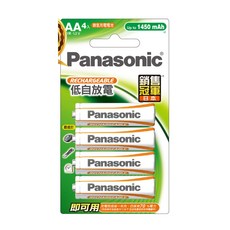Panasonic 台灣公司貨 低階充電池3號, 4顆, 1組