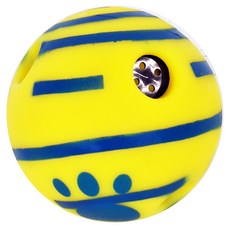 毛皇上 自嗨笑笑球 寵物玩具, 黃色, 1個