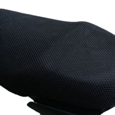機車坐墊保護套 滌綸材質 黑色 蜂窩設計 舒適透涼 防水防曬, 75 x 58cm, 通用款, 1個