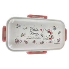 Skater 銀離子四扣雙層便當盒, KITTY, 1個