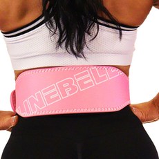 LineBella Fit Crush 皮革腰帶, 粉紅色, 1個