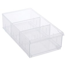 KEYWAY 聯府 Fine 隔板整理盒 LF-1004 452 x 168 x 127mm 7.3L 3個, 透明, 1組