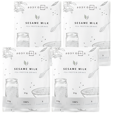 BODY GOALS 豌豆蛋白飲 芝麻歐蕾, 31g, 4包