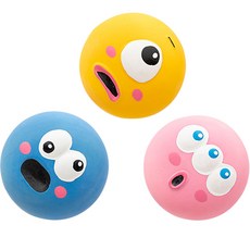 로위드 강아지 라텍스 몬스터볼 장난감, 랜덤 발송, 3개