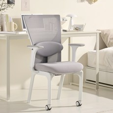 체어스코 허리 편한 학생 책상 공부의자 엘리트 허리받침 조절팔세트, 스톤그레이