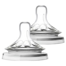 PHILIPS 飛利浦 AVENT 新安怡 親乳感防脹氣奶嘴 濃稠液體專用, 6個月以上, 2個