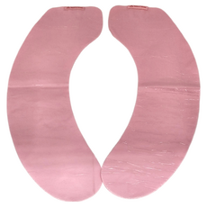 ENJOY101 矽膠布止滑馬桶坐墊貼 短毛旅行款 防水防汙, 40 x 10cm, 粉紅色, 1個