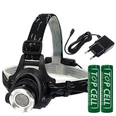 로버스트 L2줌 헤드랜턴 Z-603 + 18650 배터리 2p + 직충전 아답터, 블랙, 1세트