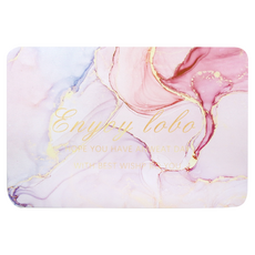 珪藻土浴室吸水軟墊, 多種花色可選, 60 x 40cm, 粉黛大理石, 1個