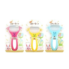 削皮刀 附保護蓋, 藍色 + 黃色 + 粉色, 1個