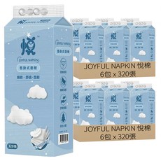 JOYFUL NAPKIN 悅棉 可掛式抽取面紙, 1包, 12包