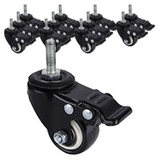 GAPANG 靜音螺栓煞車腳輪小輪40mm, 12個