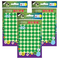 鶴屋 圓形 圓點標籤 121K 淺綠色, 3個, 630個裝