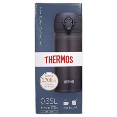 THERMOS 膳魔師 真空斷熱保溫瓶 JNL-356 黑色 熱飲冷飲適用, 350ml, 1個
