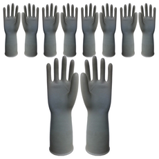comet 廚房橡膠手套, 灰色, 大(L), 5雙