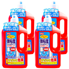Lion Chemical 獅子化學 Pix強黏度凝狀水管清潔劑，有效疏通水管，去除異味，防止雜物累積, 800g, 4瓶