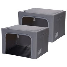 comet 牛津布衣物收納箱, 灰色, 2個