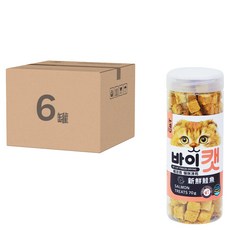 by CAT 喵洽普 貓咪凍乾零食, 6罐, 新鮮鮭魚