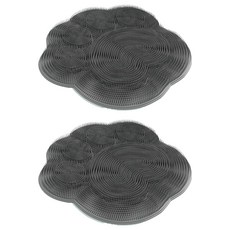 Dajeongdagam 去角質足部刷洗墊 黑色, 2個, 1入