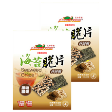 MORGAN VALLEY 美加摩根 海苔脆片 黑糖腰果 非油炸 不油膩 健康零食, 35g, 2包