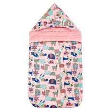 我家寶貝 嬰幼兒純棉防驚跳豆豆絨睡袋 加厚新生兒抱被含保暖披肩