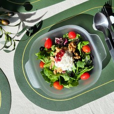 NIneware 韓國製 Ecogen Pure 方形沙拉碗, 單一顏色, 2個