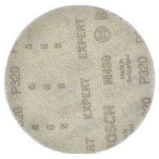 BOSCH 博世 台灣公司貨 超耐久M480 圓型黏扣集塵砂紙 P320 50張, 125mm, 1盒