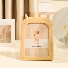 팡셀러 애니멀 캐릭터 액자, 베이지, 1개