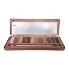 Glamour Colornews 12色眼影盤 12g, 1個, 米色 + 銅色 + 灰褐色 + 棕色 + 巧克力色 + 玫瑰粉 + 玫瑰金 + 玫瑰棕 + 紅豆色 + 深豆色 + 深棕色 + 黑玫瑰