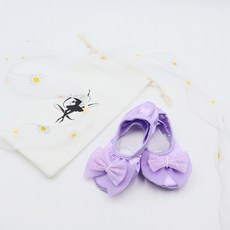 Bidangil 女童用Stefan雙蝴蝶結芭蕾舞鞋 + 鞋袋組