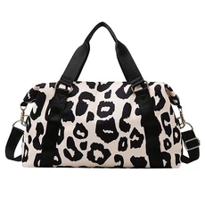 豹紋肩背包 超大容量旅行運動專用 防潑水材質