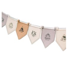 Chill Outdoor 露營風五角旗 12面旗, 卡其色