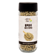 Natural Spice 罐裝白胡椒粒, 60克, 1個