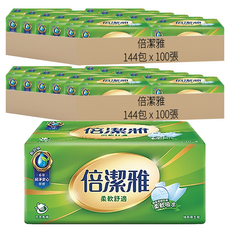 倍潔雅 抽取式衛生紙, 1入, 144包
