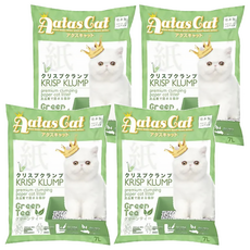 Aatas Cat 加冕貓 KRISP KLUMP 凝結環保貓砂 綠茶香, 7L, 4包