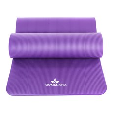 GOMUNARA NBR 瑜珈墊 10mm + 綁帶, 紫色的
